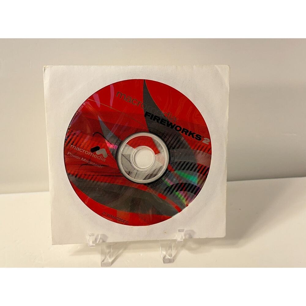 Macromedia Fireworks 2 CD-Rom Software Apple Macintosh With Code